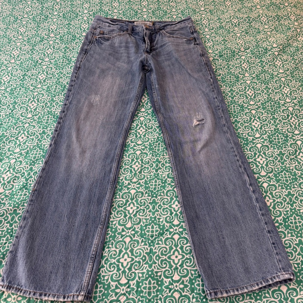Aeropostale Essex Straight Leg Jeans Mens 29x30 Light‎ Wash Cotton Denim Blue